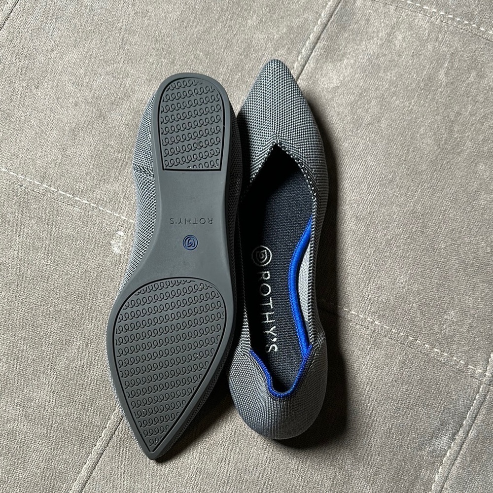 Rothy's Gray Slip-On Flats Versatile Comfort - Picture 6 of 7